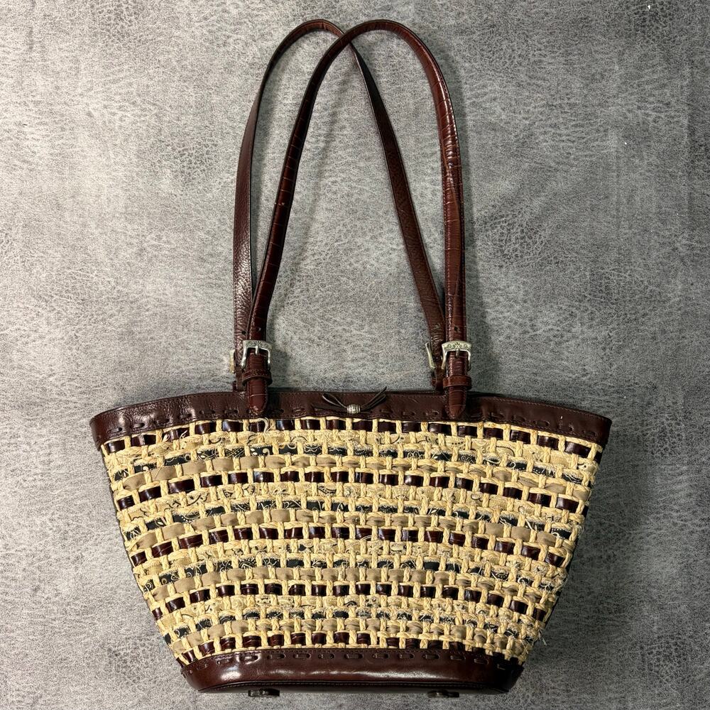 Vintage Brighton Woven Leather Shoulder Bag